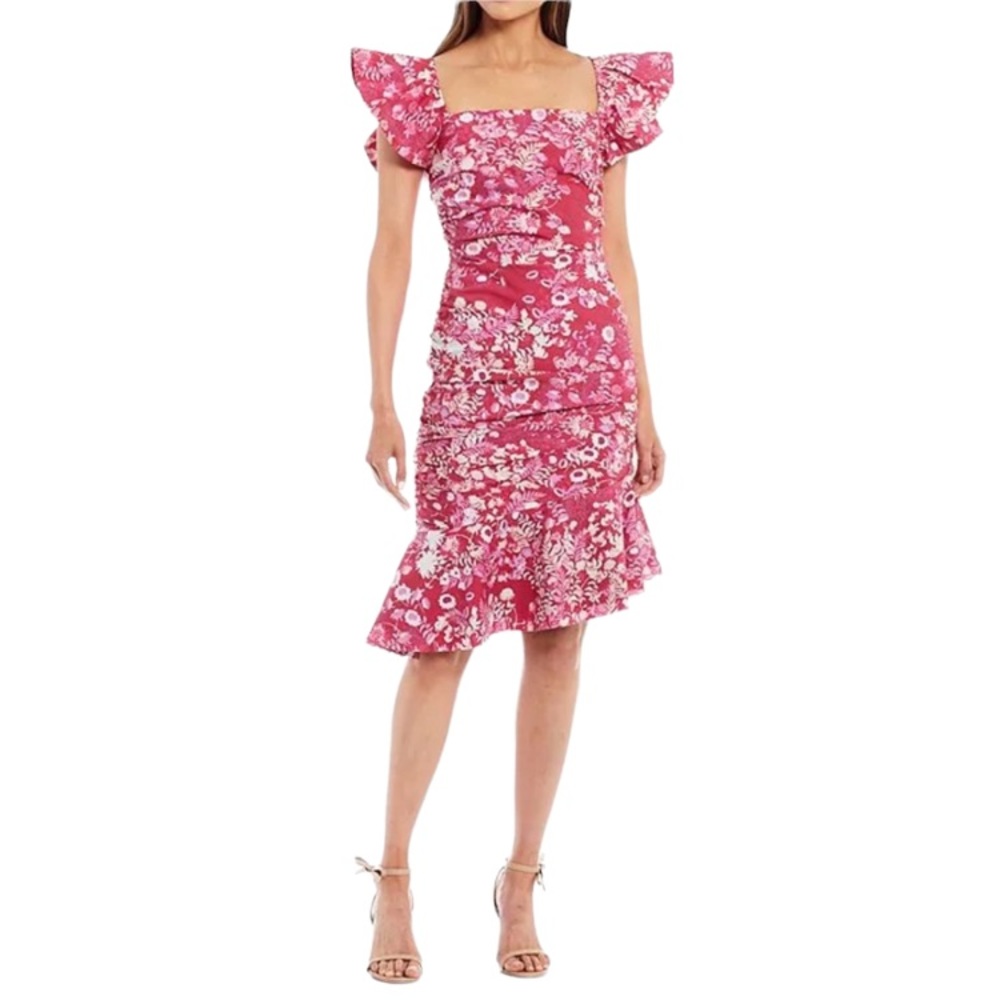 Sachin & Babi Ellen Square Neckline Flutter NEW